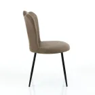 Set de 4 Scaune din Piele Sintetica Efect Invechit - Chihlimbar Viadurini