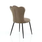 Set de 4 Scaune din Piele Sintetica Efect Invechit - Chihlimbar Viadurini