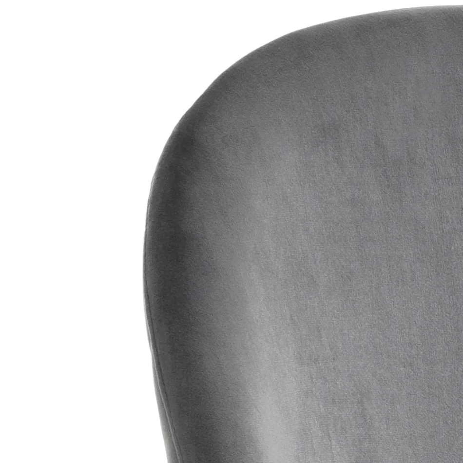 Set 4 Scaune din Tesatura Microfibra Efect Catifea - Terbio Viadurini