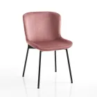 Set de 4 scaune din material textil si picioare basculante - Dentice Viadurini