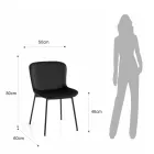 Set de 4 scaune din material textil si picioare basculante - Dentice Viadurini