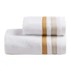 Set de prosoape de față pentru oaspeți din bumbac cu volan dublu Serenity Viadurini