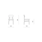 Set de două scaune ecologice din lemn cu șezut tapițat din material textil - Nadir Viadurini