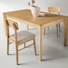 Set de două scaune ecologice din lemn cu șezut tapițat din material textil - Nadir Viadurini