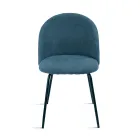 Set de două scaune din metal vopsit și material tapițat în diverse culori - Rivo Viadurini