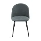 Set de două scaune din metal vopsit și material tapițat în diverse culori - Rivo Viadurini