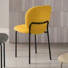 Set de două scaune tapițate din material textil cu cadru metalic vopsit - Lior Viadurini