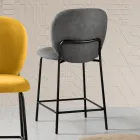 Set de două scaune din material textil cu căptușeală și cadru metalic - Lior Viadurini