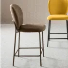 Set de două scaune din material textil cu căptușeală și cadru metalic - Lior Viadurini