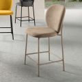 Set de două scaune din material textil cu căptușeală și cadru metalic - Lior