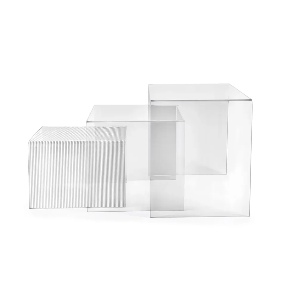 Set de trei mese cuibărite din plexiglas fabricate în Italia - Leandro Viadurini