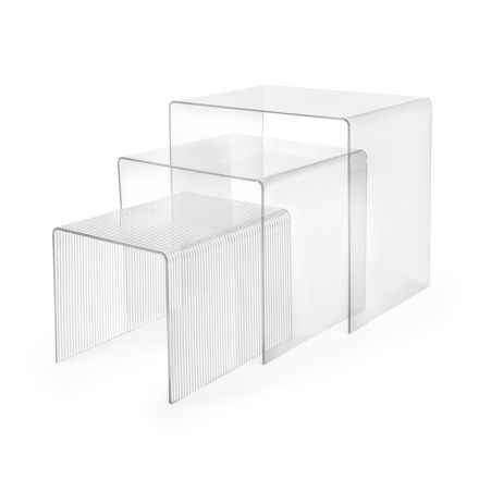 Set de trei mese cuibărite din plexiglas fabricate în Italia - Leandro Viadurini