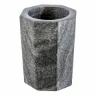 Set de accesorii moderne pentru baie în marmură gri grila Montafia Viadurini