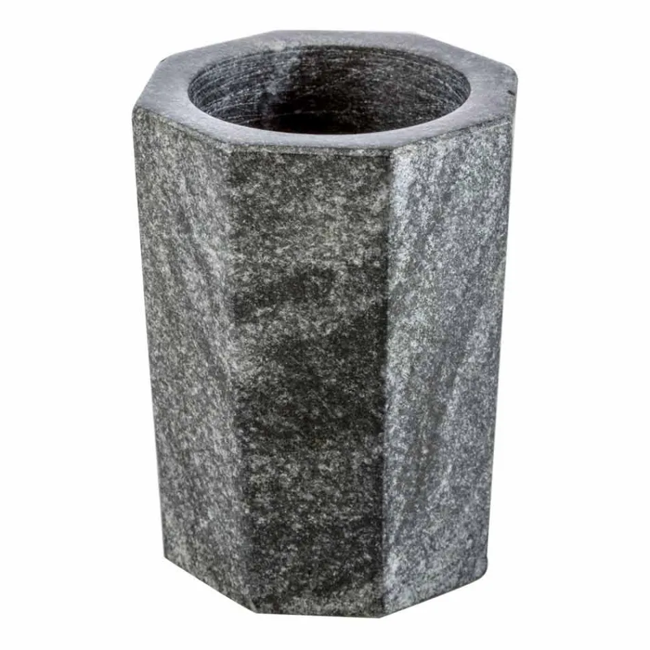 Set de accesorii moderne pentru baie în marmură gri grila Montafia Viadurini