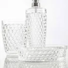 Set pentru dozator de baie + sticlă + vas de săpun modern Netro Viadurini