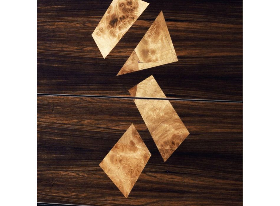 Grano Zarafa design din lemn de lemn din lemn de abanos făcut în Italia Viadurini