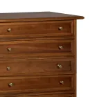 Comoda din lemn de nuc patinat Made in Italy - Selvans Viadurini