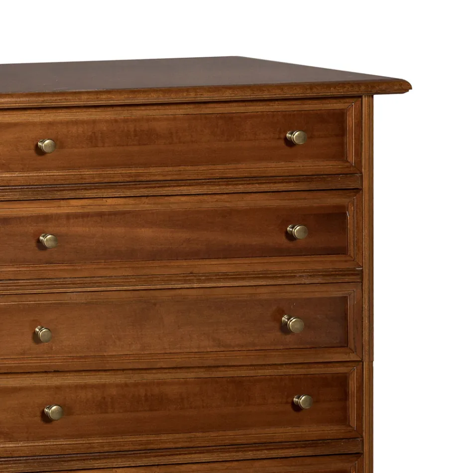 Comoda din lemn de nuc patinat Made in Italy - Selvans Viadurini