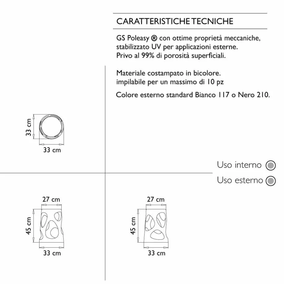 Scaune de design stivuibile pentru interior sau exterior, 6 bucăți - Liberty de Myyour Viadurini
