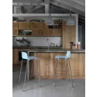 Scaun înalt, 2 bucăți, din metal și polipropilenă Made in Italy - Christabel Viadurini