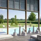 Scaun înalt de culoare colorat Modern Slide Drink fabricat în Italia Viadurini