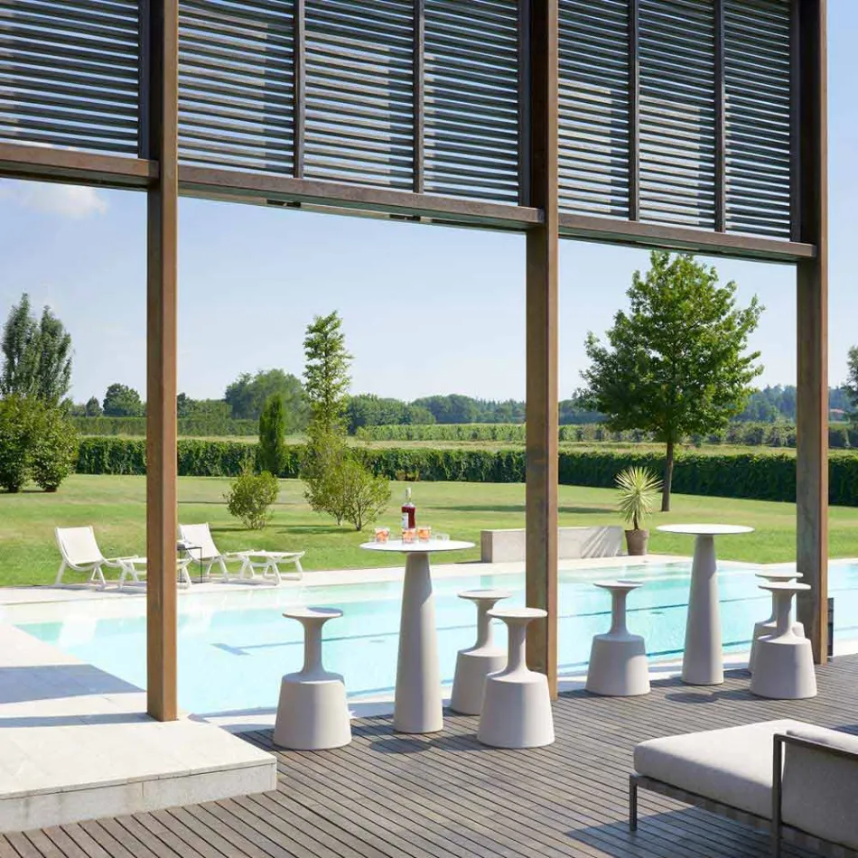 Scaun înalt de culoare colorat Modern Slide Drink fabricat în Italia Viadurini