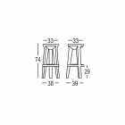 Scaun de bar cu design înalt din polietilenă Made in Italy - Tinuccia Viadurini