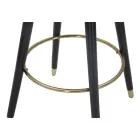 Scaun de bar înalt din lemn și metal cu scaun din poliester - Enzo Viadurini