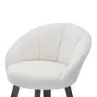 Scaun de bar înalt din lemn și metal cu scaun din poliester - Enzo Viadurini