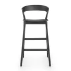 Scaun înalt de bucătărie cu structură din lemn de frasin Fabricat în Italia - Oslo Viadurini