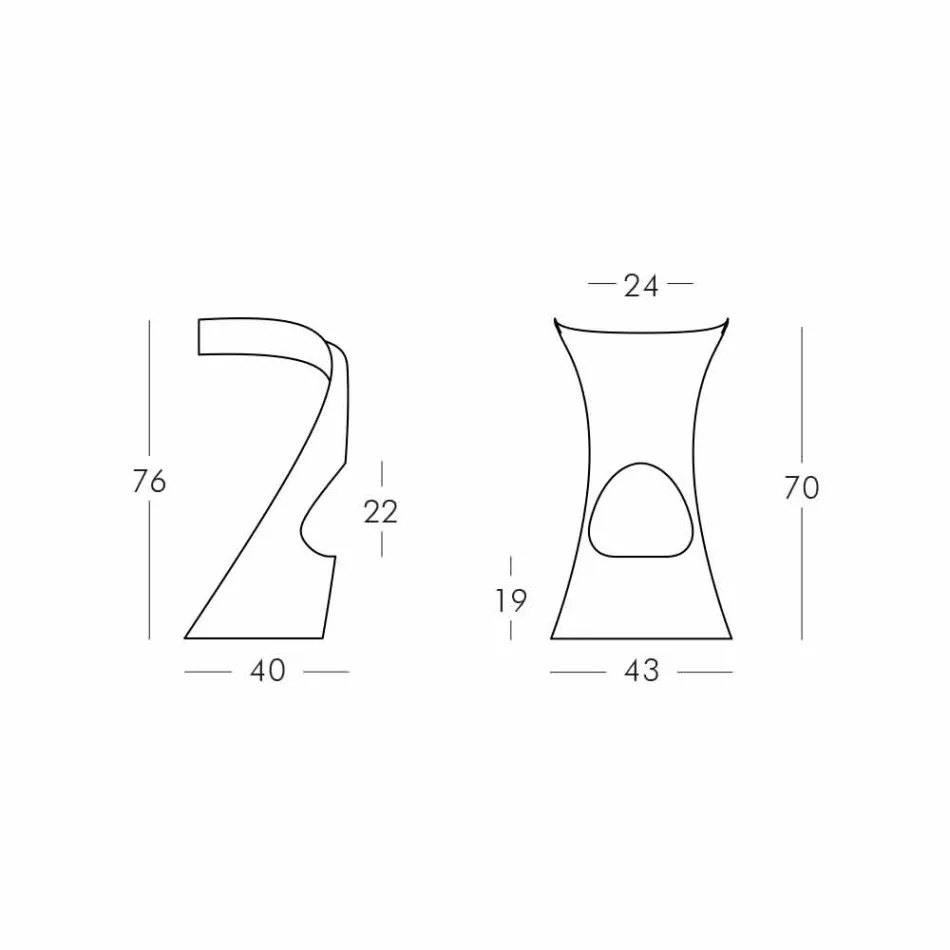 Scaun modern cu design modern din polietilenă - Koncord Next by Slide Viadurini
