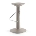 Scaun de design înalt din polietilenă și oțel inoxidabil Made in Italy - Pito Viadurini