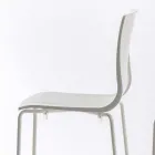 Scaun de sticlă din polipropilenă mare, cu bază metalică, 2 piese - Kiara Viadurini