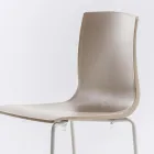 Scaun de sticlă din polipropilenă mare, cu bază metalică, 2 piese - Kiara Viadurini