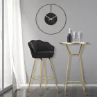 Scaun înalt din fier de aur cu scaun acoperit în catifea - Annina Viadurini