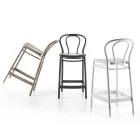 Scaun înalt din polipropilenă cu suport pentru picioare, 4 bucăți - Gaya Viadurini