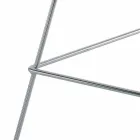 Scaun de bar din piele înaltă cu structură din oțel Made in Italy - Beniamino Viadurini