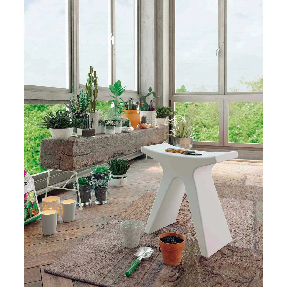 Scaun scăzut din polipropilenă exterioară fabricat în Italia - Prue Viadurini