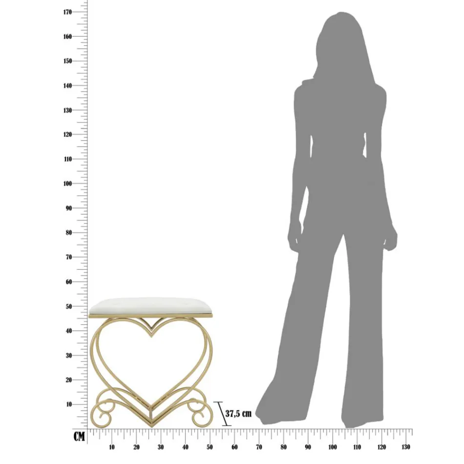 Scaun scăzut din fier finisaj auriu cu scaun din țesătură - uitat Viadurini