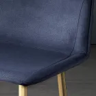 Scaun cu Picioare metalice si Scaun din Tesatura Monococ Fabricat in Italia - Hinata Viadurini