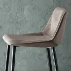 Scaun cu Picioare metalice si Scaun din Tesatura Monococ Made in Italy - Hinata Viadurini