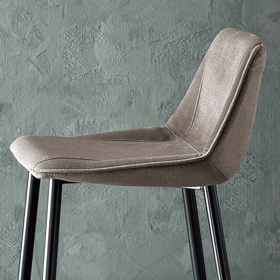 Scaun cu Picioare metalice si Scaun din Tesatura Monococ Made in Italy - Hinata Viadurini