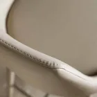 Scaun cu spătar, bază metalică design - Berenice Viadurini