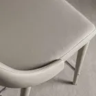 Scaun cu spătar, bază metalică design - Berenice Viadurini