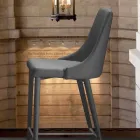 Scaun cu spătar, bază metalică design - Berenice Viadurini