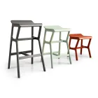 Taburet cu structură din lemn masiv de fag, fabricat în Italia - Regensburg Viadurini