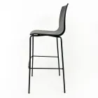 Scaun Bucatarie din Otel si Tehnopolimer Fabricat in Italia 2 Bucati - Ghirlanda Viadurini