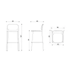 Scaun de Bucatarie din Lemn de Stejar si Metal Made in Italy 2 Bucati - Saffia Viadurini