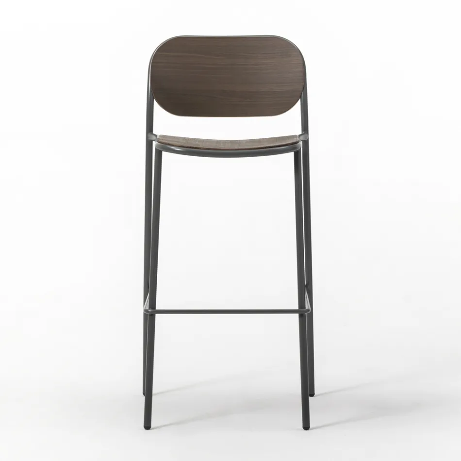 Scaun de Bucatarie din Lemn de Stejar si Metal Made in Italy 2 Bucati - Saffia Viadurini