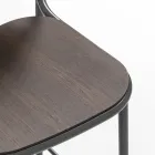 Scaun de Bucatarie din Lemn de Stejar si Metal Made in Italy 2 Bucati - Saffia Viadurini